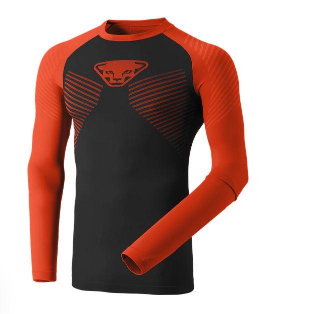 Polera Manga Larga Hombre Speed Dryarn - Color: Naranja/Gris