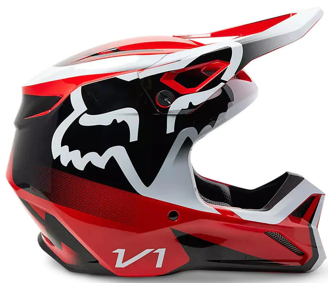 Casco Moto V1 Leed  - Color: Rojo