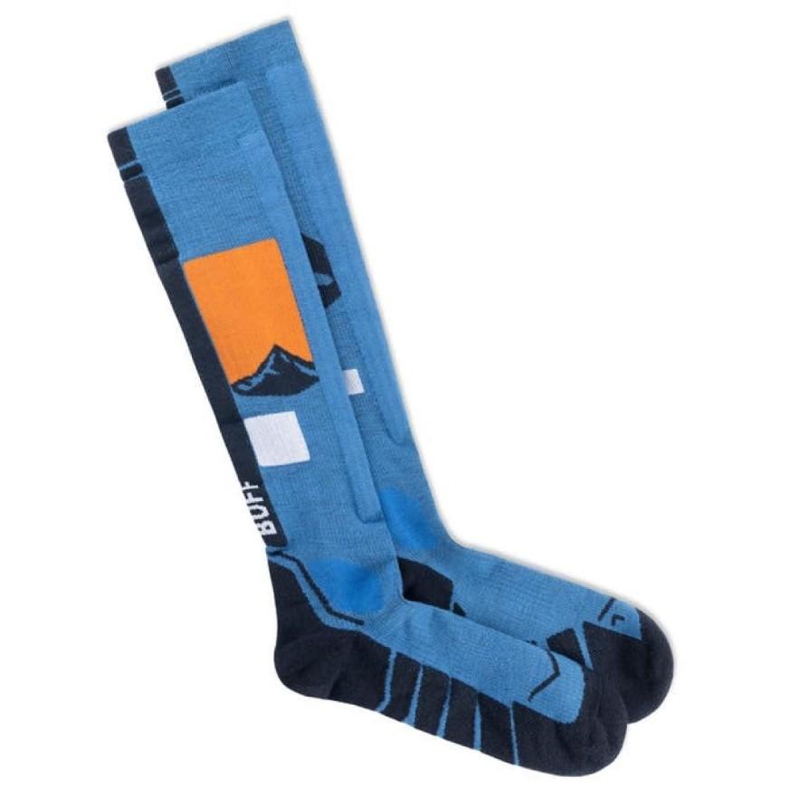 Miniatura Calcetines Lana Merino Gruesos, Caña Extra Alta - Color: Azul