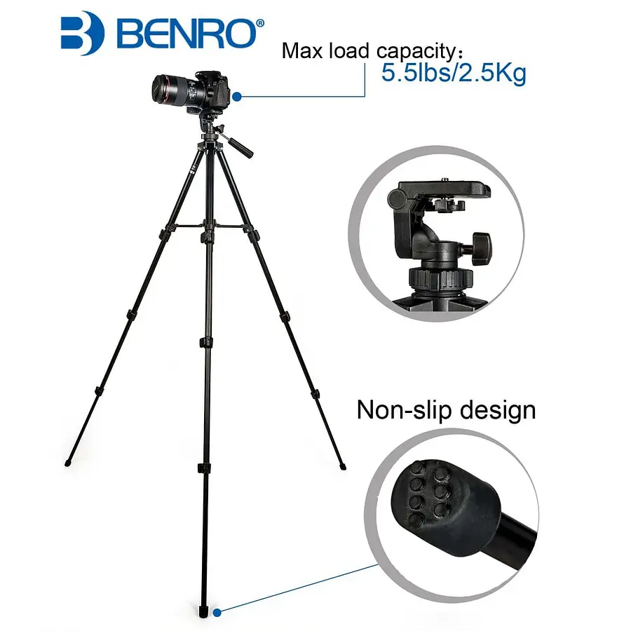 Kit Trípode de Aluminio más Cabezal Serie Digital -