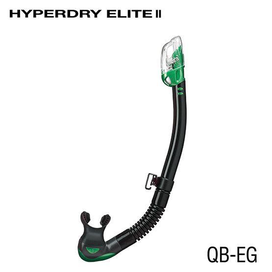Miniatura Hyperdry Elite II Snorkel - Color: Negro/Verde