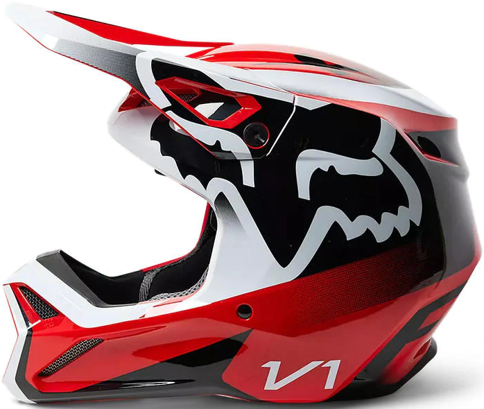 Miniatura Casco Moto V1 Leed  - Color: Rojo