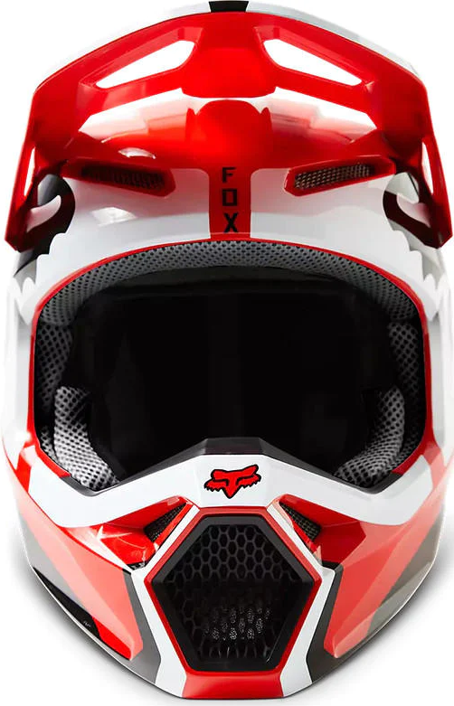 Casco Moto V1 Leed  - Color: Rojo
