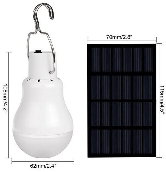 Lampara Solar Con Panel -