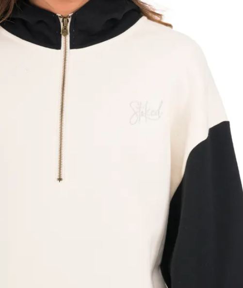 Poleron City Style Mujer Loose Reciclado - Color: Negro