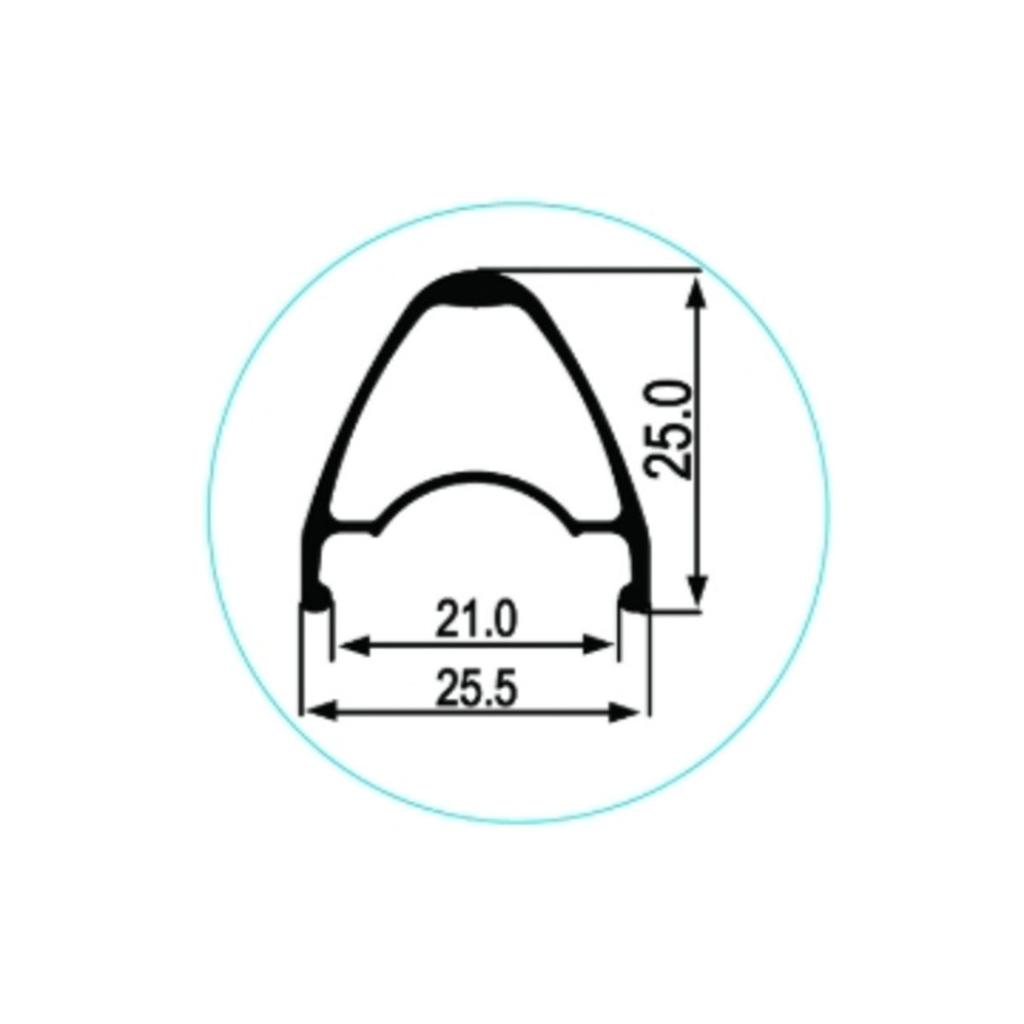 Miniatura Llanta XC2125D Ruta 700C 32H Presta - Color: Negro