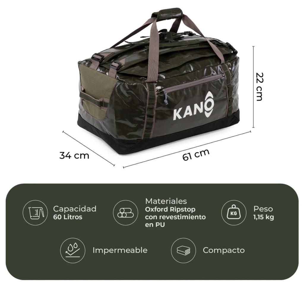 Miniatura Bolso Mochila Impermeable 60L Fitz  -