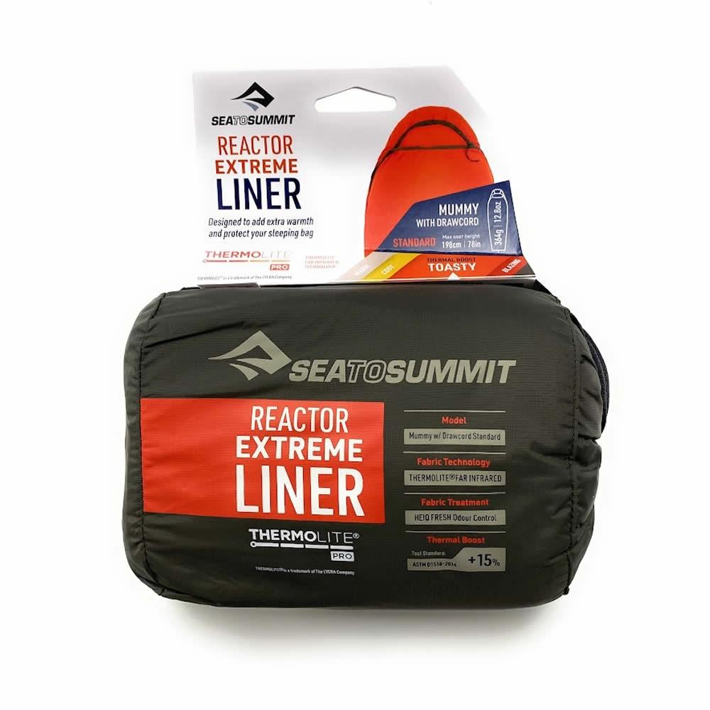 Miniatura Sábana Reactor Extreme Sleeping Bag Liner - Mummy w/ Drawcord  - Color: Drawcord