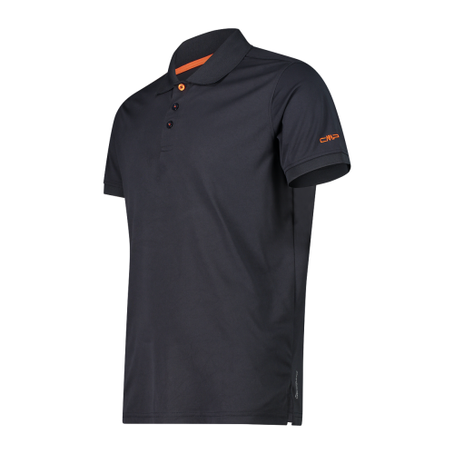 Miniatura Polera Manga Corta Hombre Polo-3T60077 - Color: Negro-Naranjo