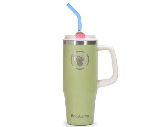 Miniatura Vaso Térmico Tumbler Mug Termo Tapa 2 en 1  - Color: Verde Claro