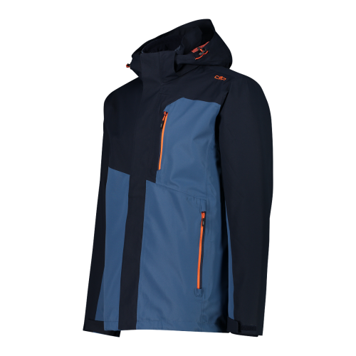 Chaqueta Hombre con Gorro Desmontable - Color: Black Blue