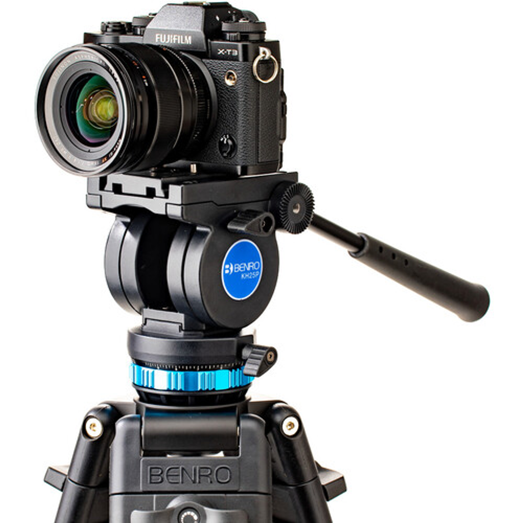 Miniatura Kit Trípode Más Cabezal De Aluminio Para Video | KH25 - Color: Negro