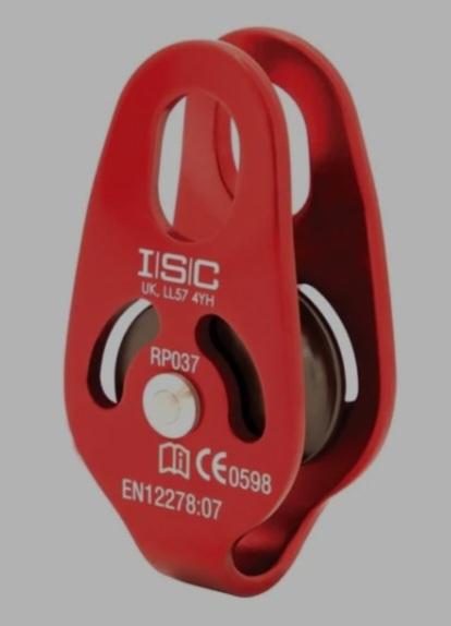 Polea simple 28 kN MICRO placas fijas - Color: Rojo