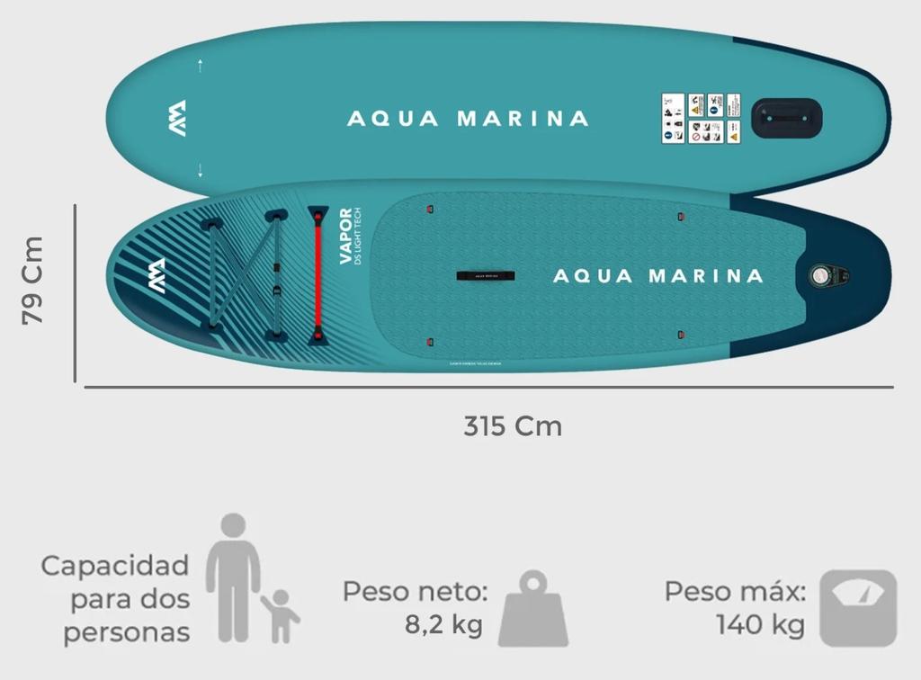 Miniatura Stand Up Paddle Sup Vapor 10’4″ - Color: Celeste