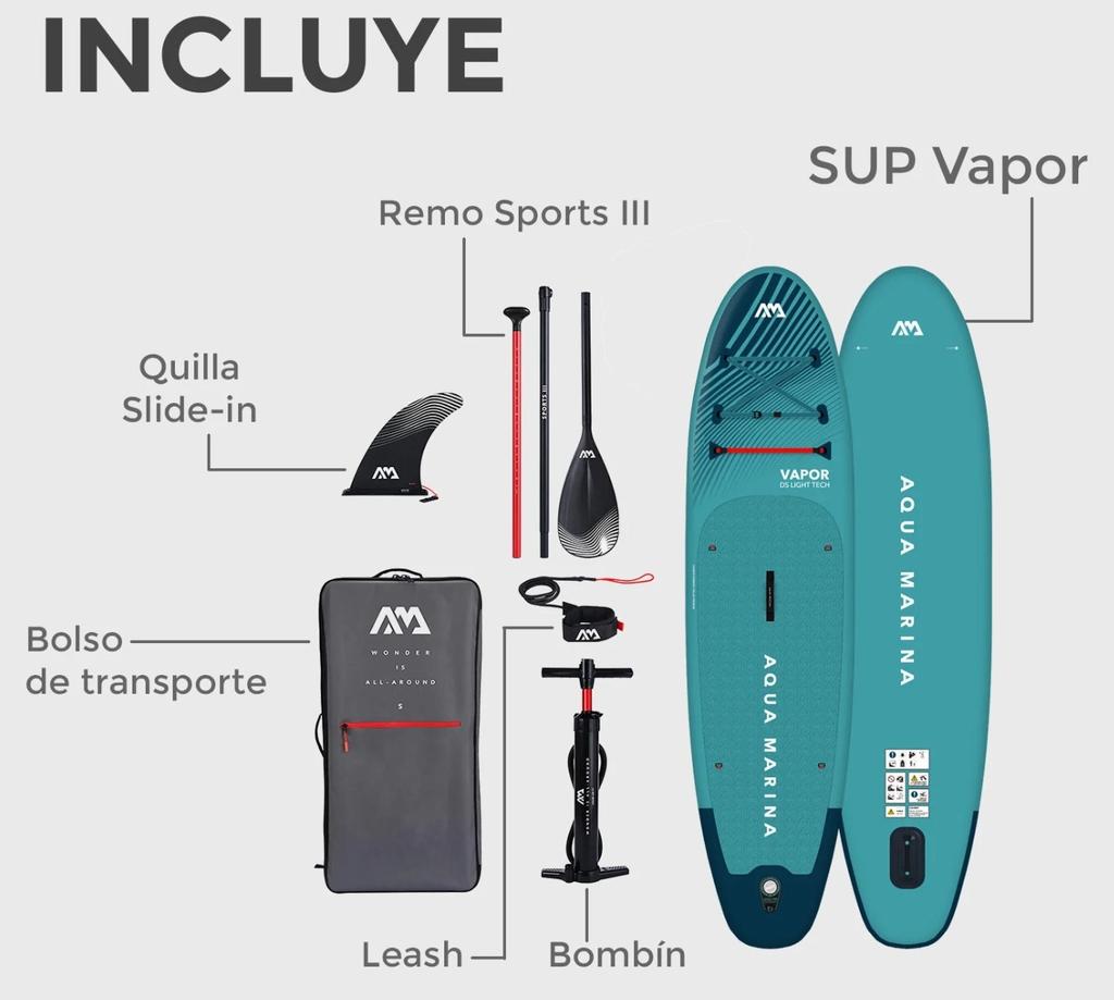 Miniatura Stand Up Paddle Sup Vapor 10’4″ - Color: Celeste