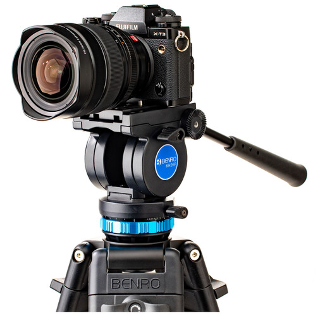 Kit Trípode y Cabezal De Aluminio Para Video | KH26 - Color: Negro
