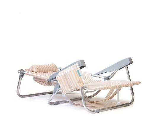 Miniatura Silla Playa Longbeach - Color: Amarillo/Blanco