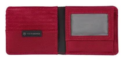 Billetera Con Bolsillo Para Monedas  Bi-Fold Travel Accessories EXT - Color: Rojo