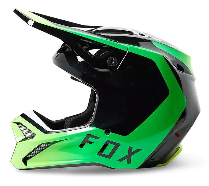 Miniatura Casco Moto V1 Dpth - Color: Negro - Verde