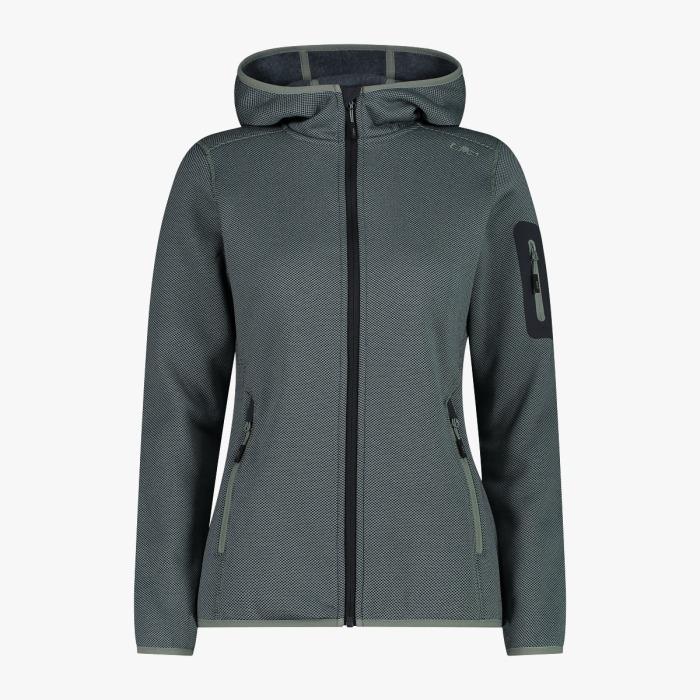 Miniatura Polar Mujer Mélange Knit-Tech hooded Heavy - Color: Mineral-Antracite