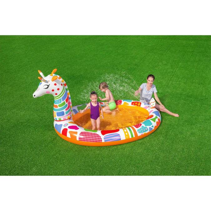 Miniatura Piscina Inflable Redonda Jirafa 2.66x1.57x1.27M -