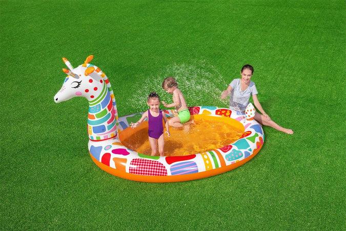 Miniatura Piscina Inflable Redonda Jirafa 2.66x1.57x1.27M -