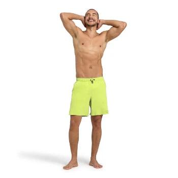 Traje De Baño Hombre Evo Beach Boxer Solid - Color: Amarillo