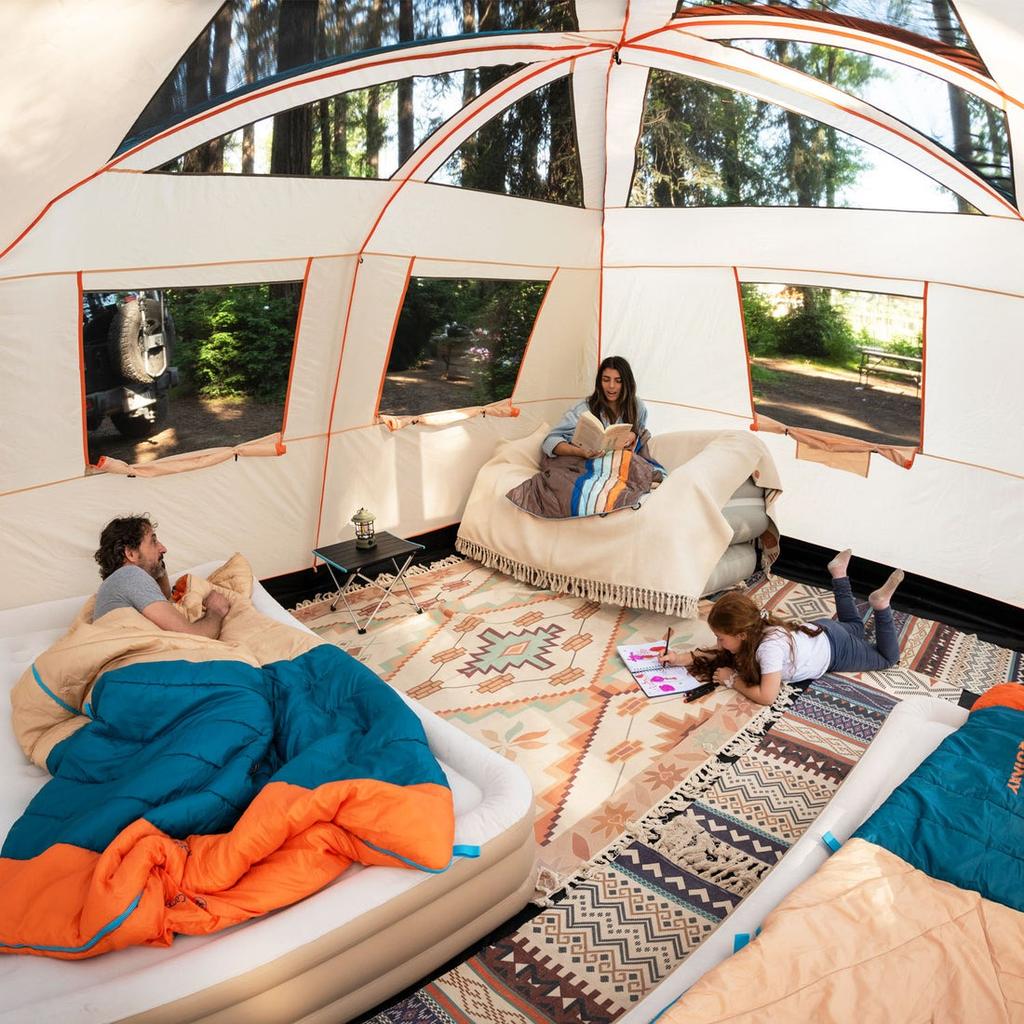 Miniatura Carpa Camping Quintay 12 Personas 3000 Mm Cubre Techo Largo Toldo Extendido -