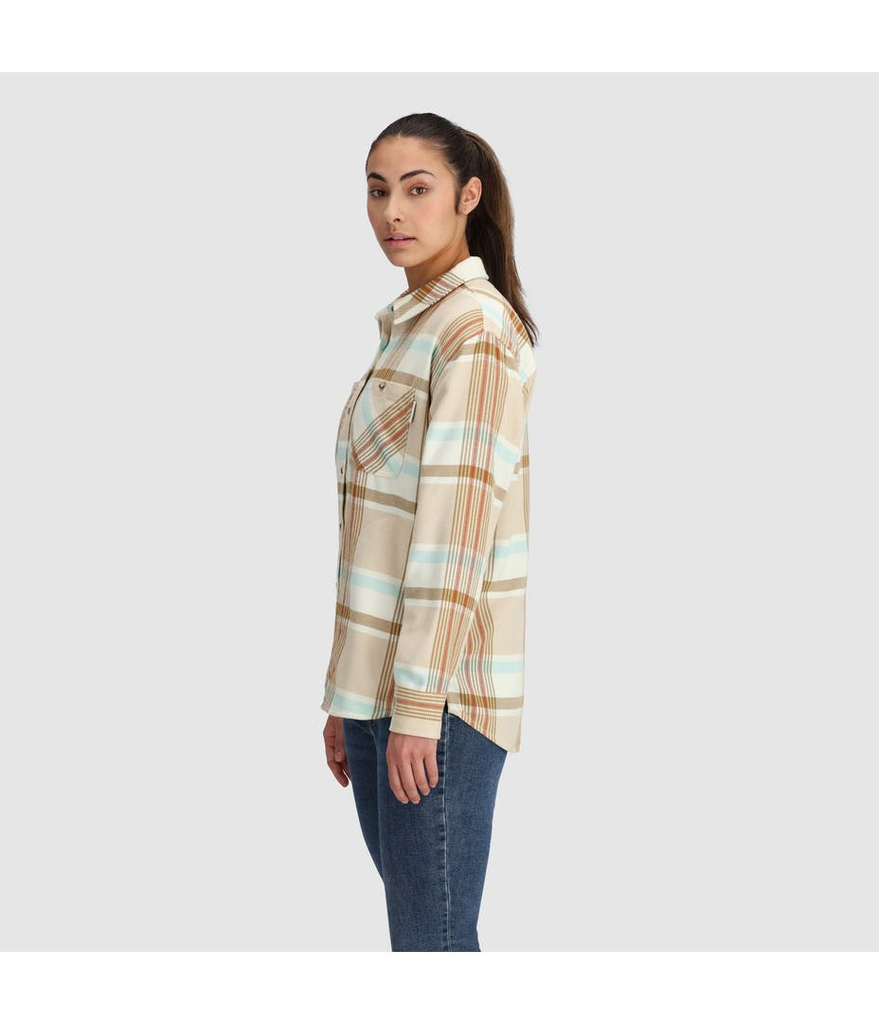 Miniatura Camisa De Franela Feedback Para Mujer - Color: BONE PLAID