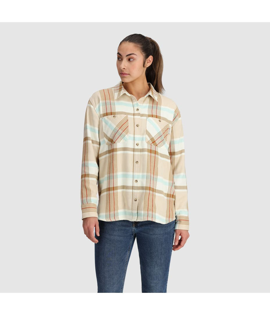 Miniatura Camisa De Franela Feedback Para Mujer - Color: BONE PLAID