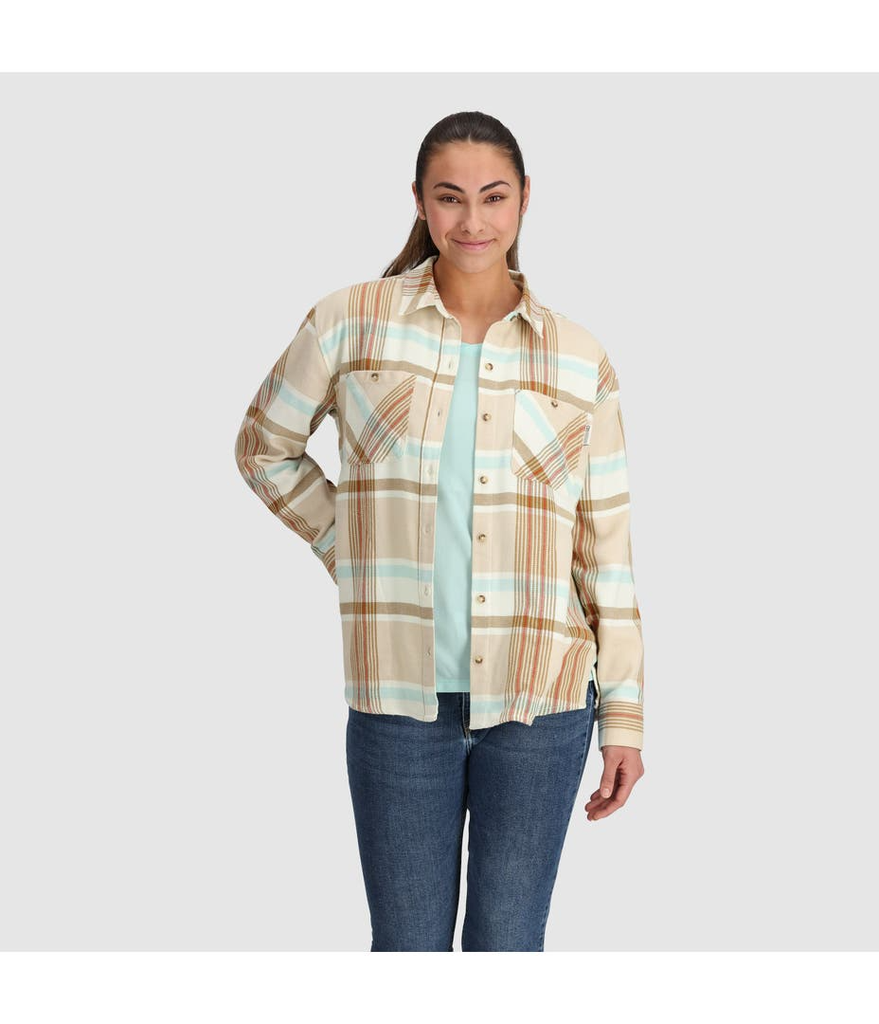 Camisa De Franela Feedback Para Mujer - Color: BONE PLAID