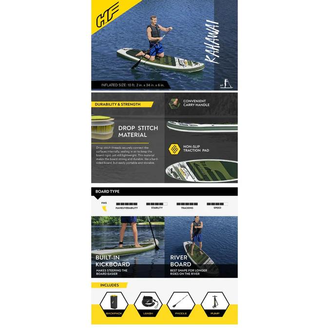 Miniatura Stand Up Paddle Inflable Kahawai Set 310x86x15cm -