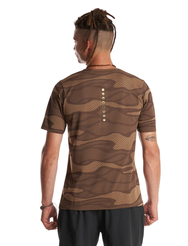 Polera Hombre Chacra Full Print - Color: Café