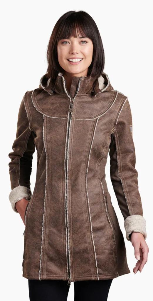 Miniatura Chaqueta Mujer Dani Sherpa Trench - Color: Marrón