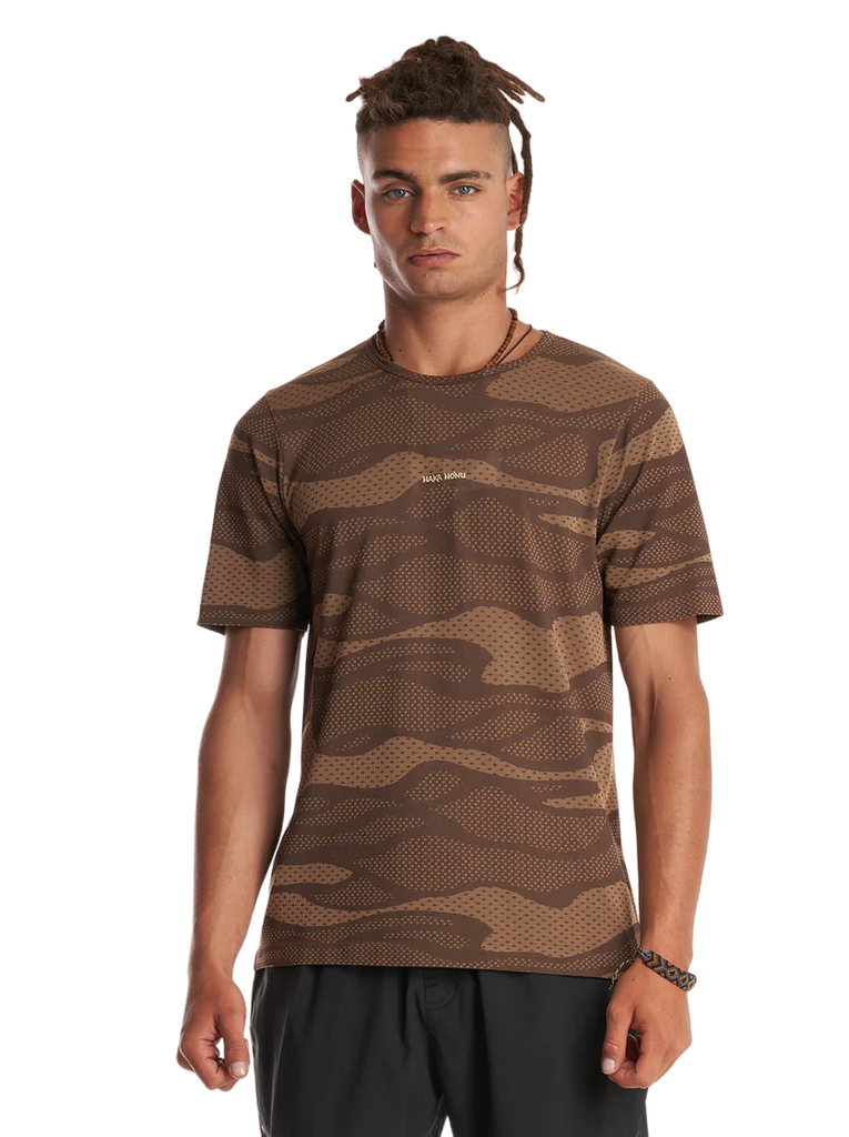 Miniatura Polera Hombre Chacra Full Print - Color: Café