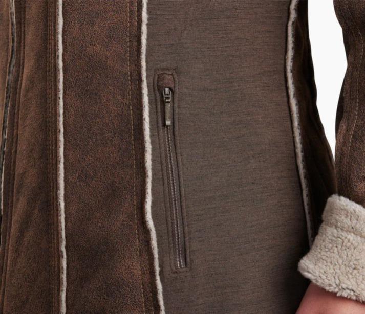 Miniatura Chaqueta Mujer Dani Sherpa Trench - Color: Marrón