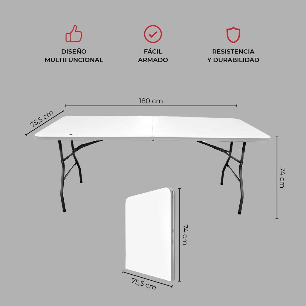 Mesa Plegable Multifuncional Totoralillo - Color: Blanco