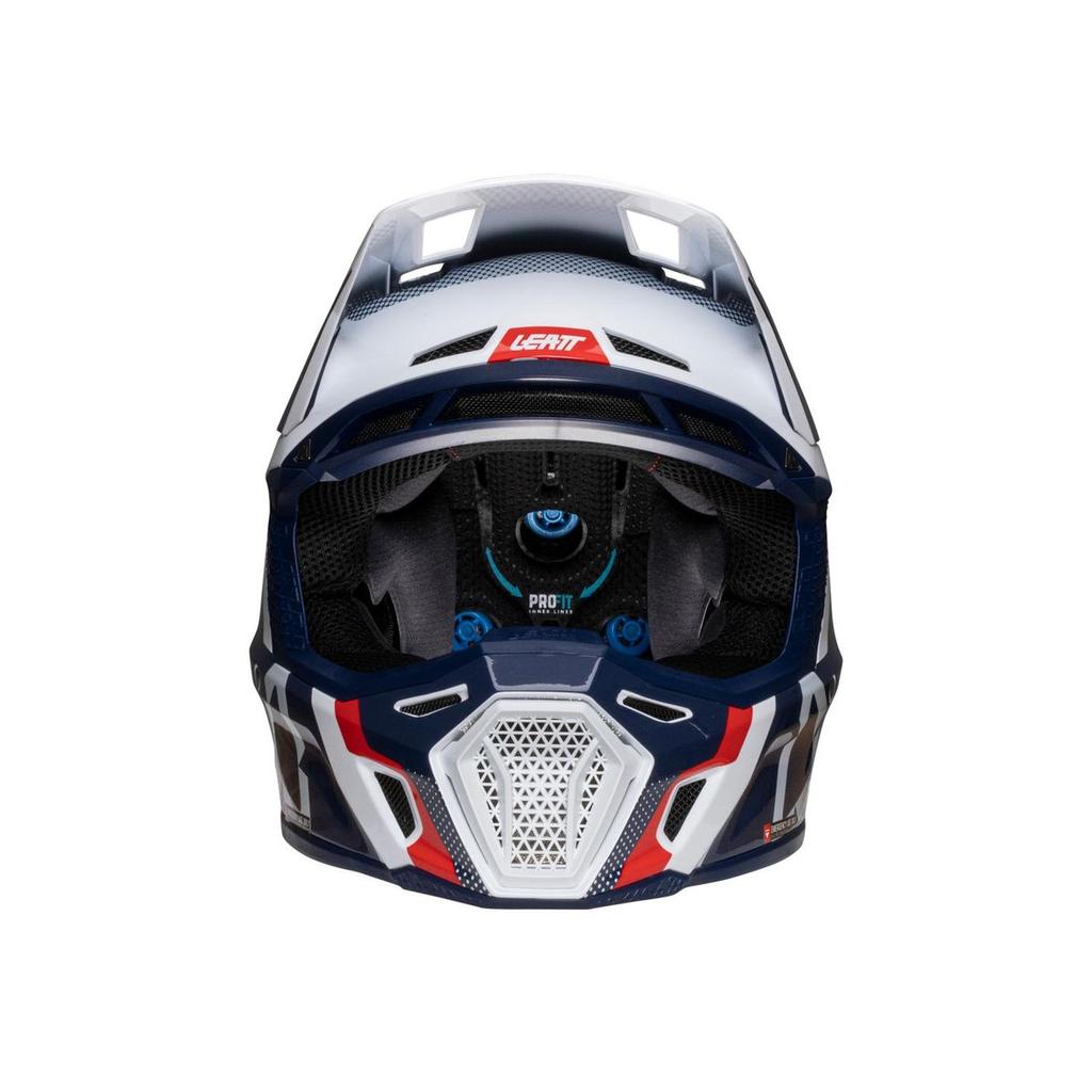 Kit Casco Moto 8.5 Antiparra 5.5 V25 - Color: Azul/Blanco/Rojo