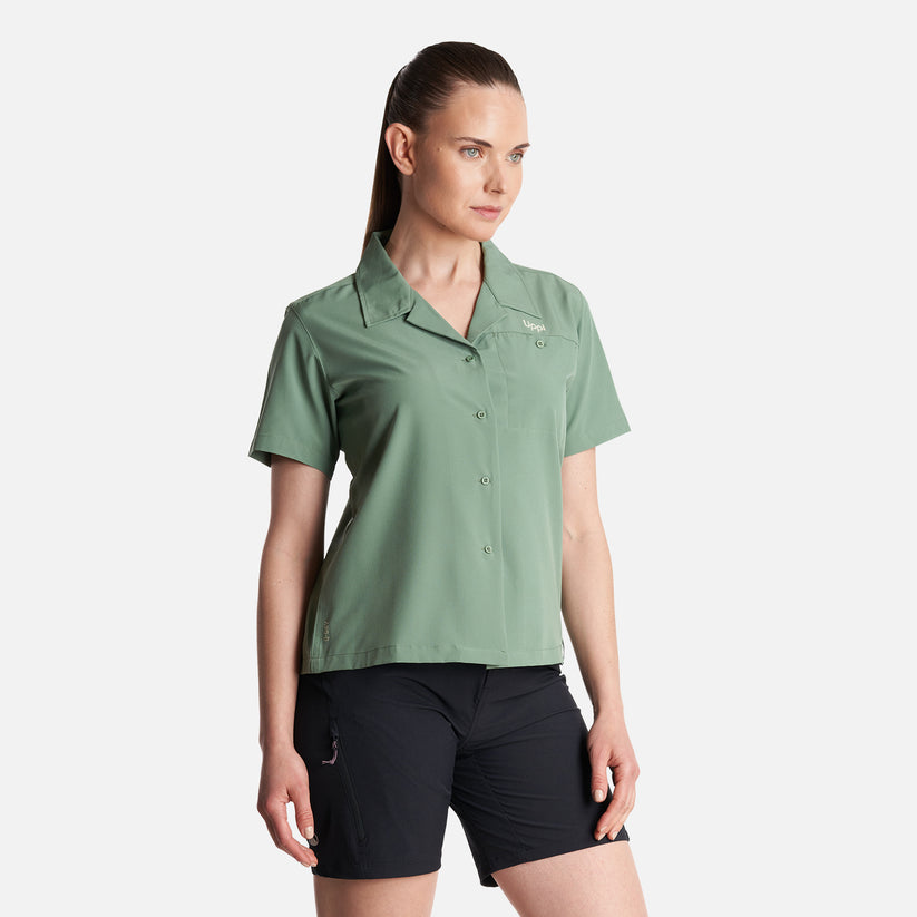 Miniatura Camisa Mujer Murallon Q- Dry Shirt - Color: Verde Claro