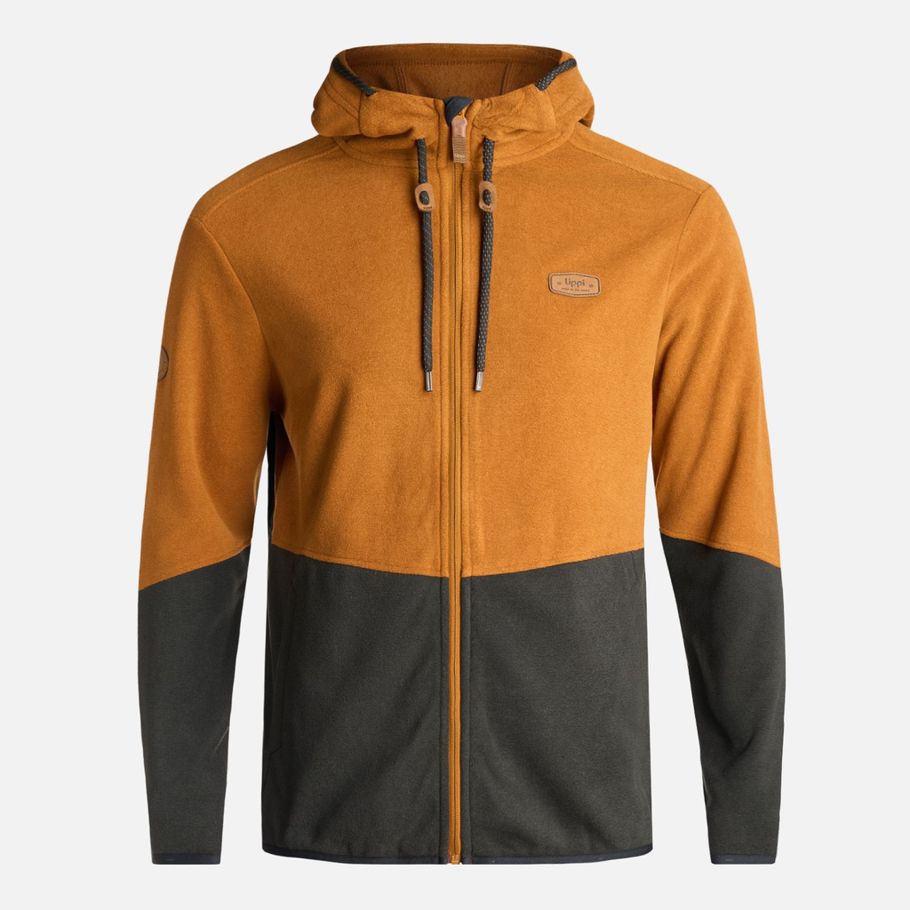 Poleron Hombre Stripes Nano-F Full Zip Hoody - Color: Cafe Claro