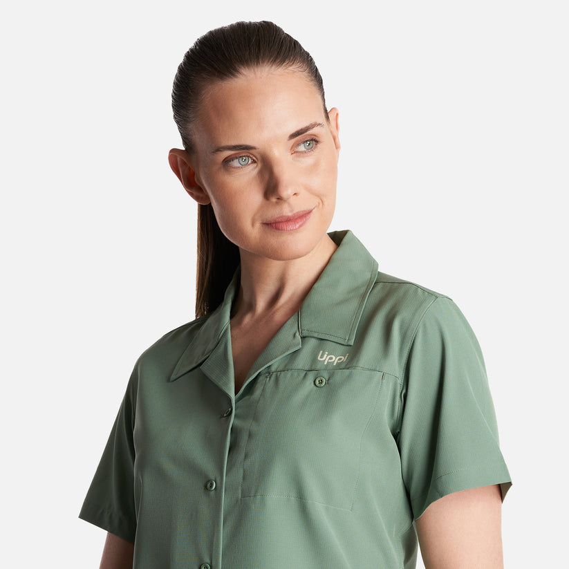 Miniatura Camisa Mujer Murallon Q- Dry Shirt - Color: Verde Claro