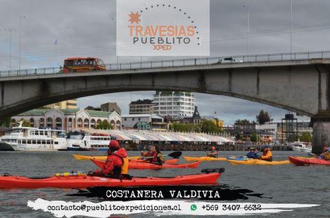 Travesía en kayak Costanera Valdivia - Color: Rojo-amarillo