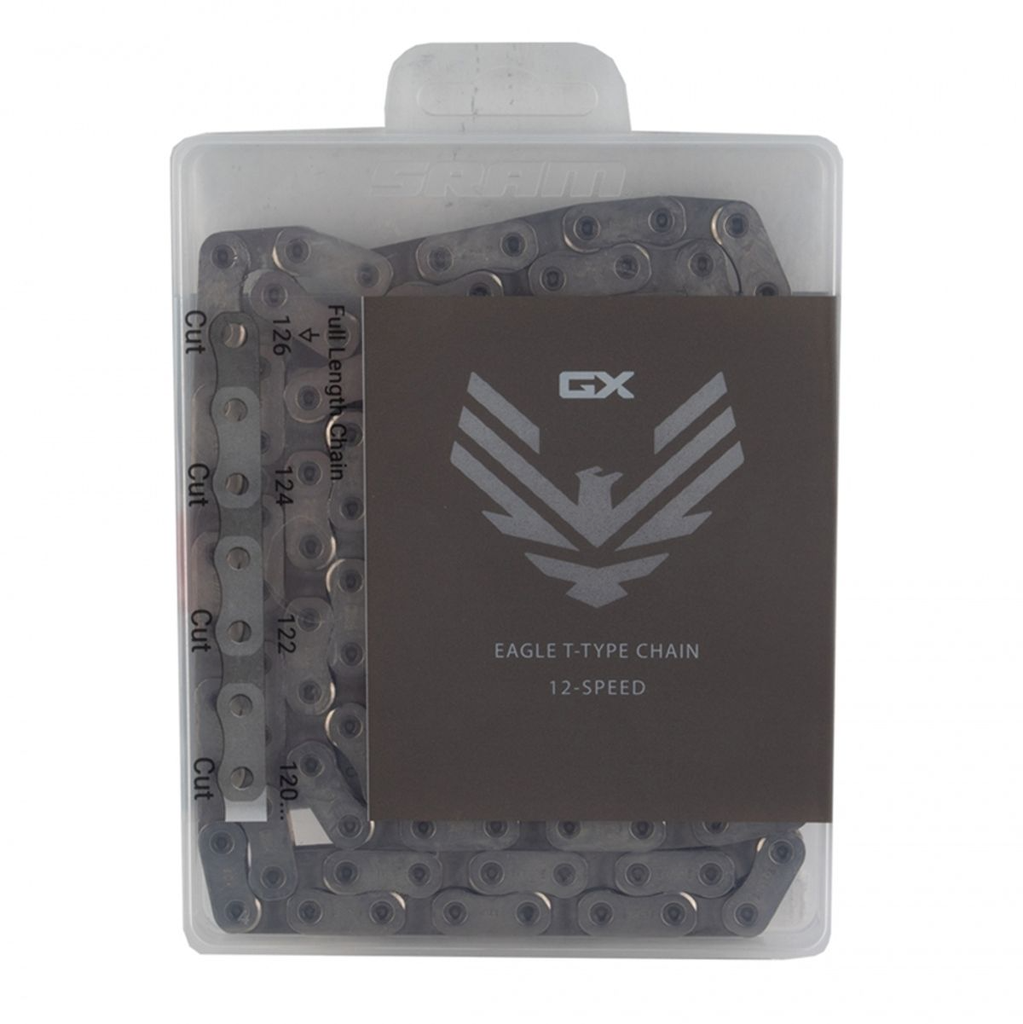 Miniatura Cadena Eagle GX T-Type Flattop 126 Links - Color: Plata/Negro