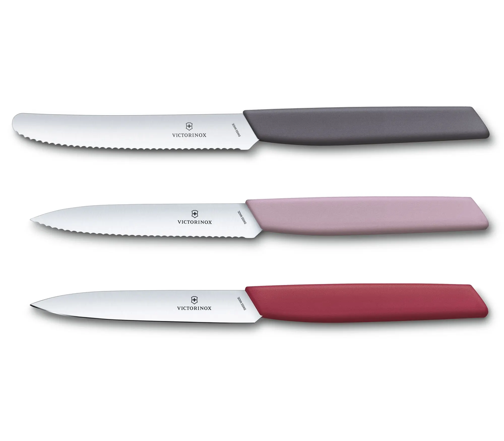 Cuchillo Verdura 3 U Dent/Liso Swiss Modern Flow LE22 - Color: Multicolor, Formato: 3 unidades