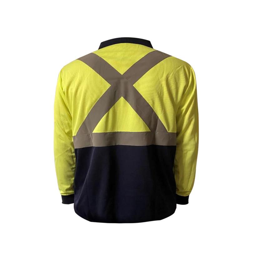 Polera Reflectiva Logistic Manga Larga - Color: Amarillo Negro