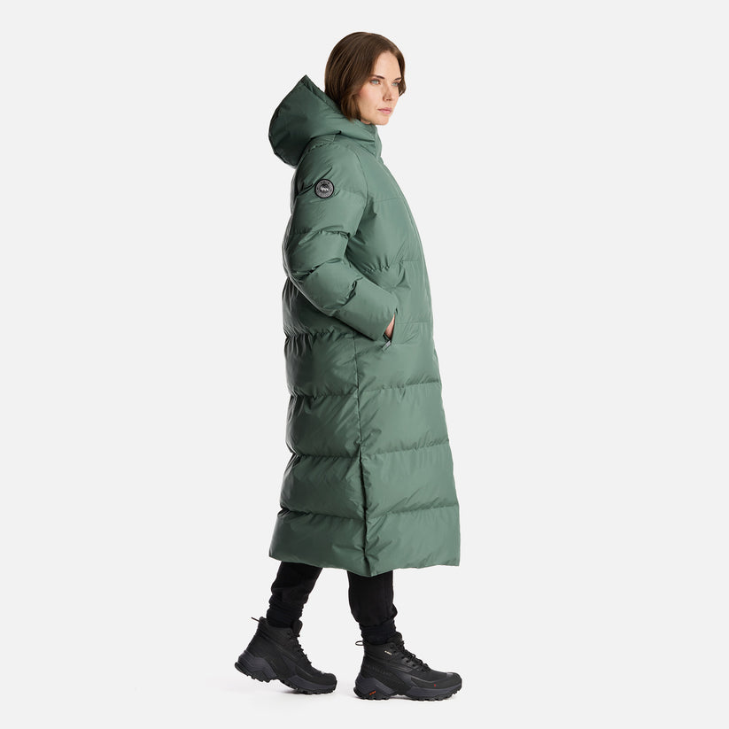 Miniatura Chaqueta Mujer Long And Warm Steam Pro Hoody Jacket - Color: Verde Musgo