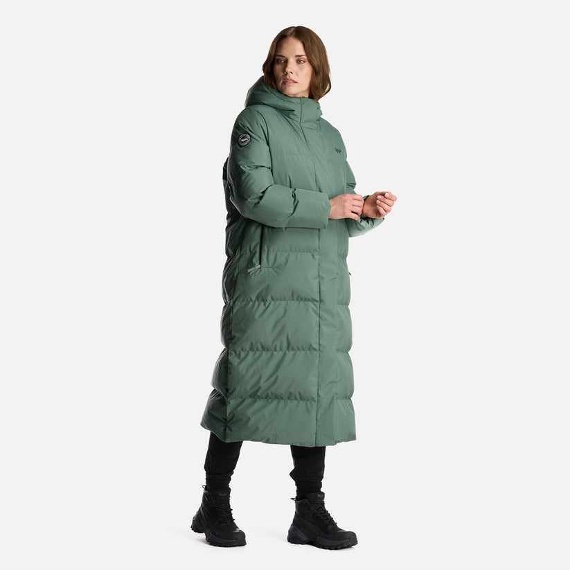 Miniatura Chaqueta Mujer Long And Warm Steam Pro Hoody Jacket - Color: Verde Musgo