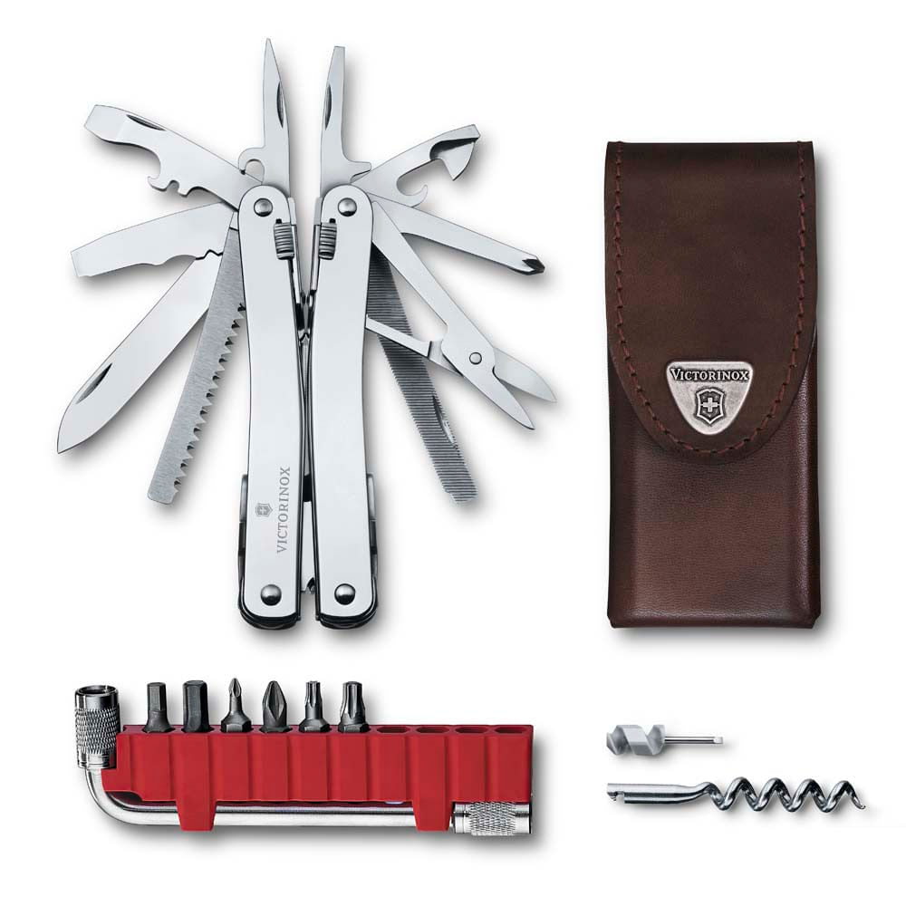 Swisstool Spirit XC Plus Ratchet 105mm 36 Fun con Estuche de Piel