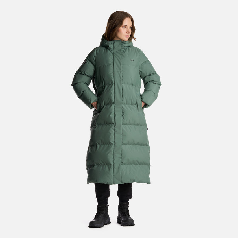 Miniatura Chaqueta Mujer Long And Warm Steam Pro Hoody Jacket - Color: Verde Musgo