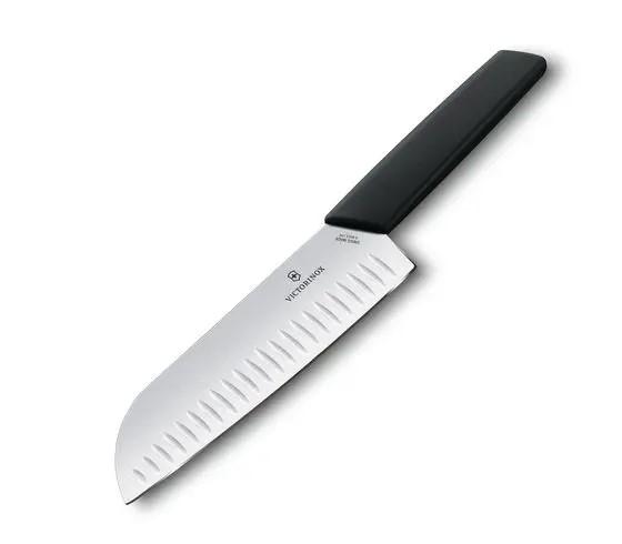 Cuchillo Santoku Moderno Suizo 17Cm - Color: negro